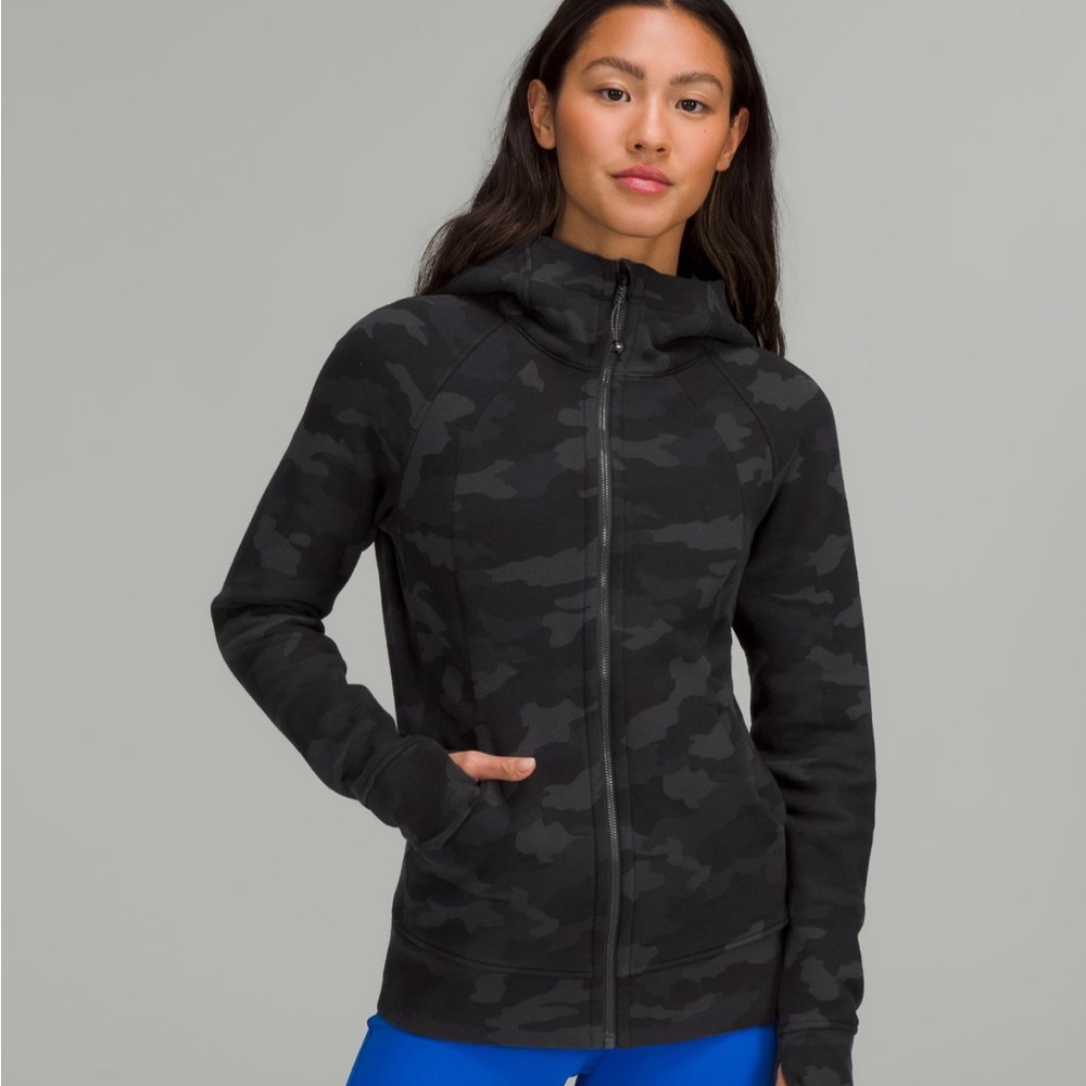 Lululemon Scuba hoodie good used condition black grey camo